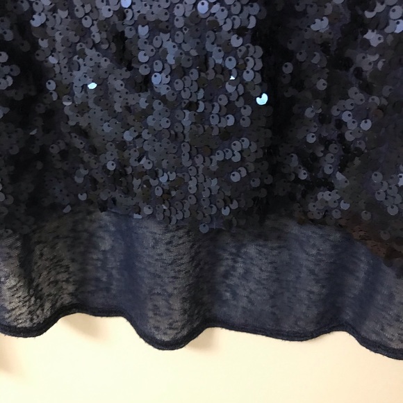 SEQUINNED BLUE SHIRT - Picture 6 of 7